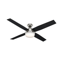 Hunter 59441 Hunter Dempsey Ceiling Fan with Light with Handheld Remote  60"  Brushed Nickel - B076HV8WN3